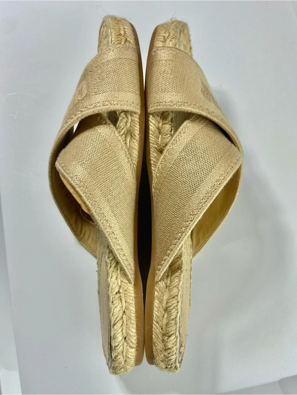 Christian Dior Granville Espadrille Slides Sandals Slides Natural 37.5/7.5 [CH]